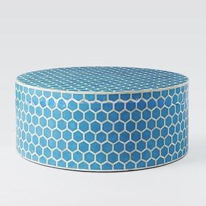 Mesa con Incrustaciones de Hueso de ILAHI, Diseño Moderno con Detalles de Ágata, Almacenamiento Portátil, Muebles para el Hogar - Product Image 2