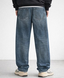 Men's Straight-Leg Eco-Friendly Woven Denim <b>Jeans</b> Lightweight Cotton Loose Fit Distressed Wash Vintage Spring/Autumn Casual - Product Image 5