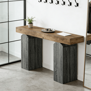 Consolle Lunga Moderna di Lusso in Legno Massello per Ingresso, Appartamento, Hotel o Soggiorno - Arredamento Contemporaneo per la Casa - Product Image 1