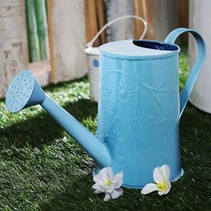Arrosoir décoratif moderne en métal avec surface émaillée imprimée, léger et durable pour les besoins de jardinage intérieur et extérieur - Product Image 3