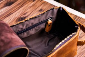 ชุดหนัง Dopp สำหรับผู้ชายชุดที่โกนหนวดหนังชุดเครื่องแป้งหนังกระเป๋าหนัง Dopp ชุดเสริมสวย - Product Image 3