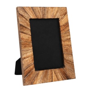 Modern Design Wooden <b>Picture</b> <b>Frame</b> Custom Bulk Tabletop Photo <b>Frame</b> with Geometric Inlay <b>Border</b> for Living Room Bedside Display - Product Image 2