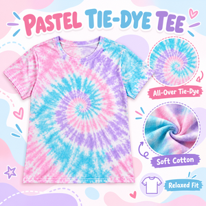 Women Pastel Tie Dye <b>T</b> <b>Shirt</b> Crew Neck Cotton Tee Summer <b>Festival</b> Casual Custom Print Spring Summer Wear <b>T</b> <b>Shirts</b> - Product Image 1