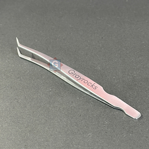 Best Selling Wholesale Price Eyelash Tweezers Stainless Steel Curved Tip Tweezers - Product Image 3