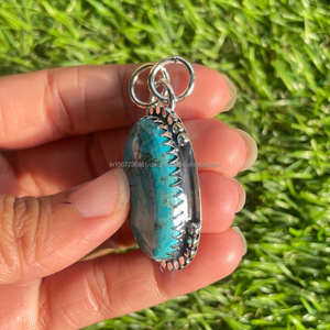 Pendentif en argent sterling 925, pendentif en pierres précieuses, pendentif Boho, pendentif d'anniversaire, cadeau pour femme, pendentif fait main - Product Image 2