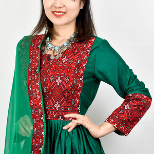 Women Afghan <b>Dress</b> Modest Ethnic <b>Maxi</b> <b>Dress</b> With Traditional Handmade Inspired Patterns And Comfortable Fit - Product Image 3