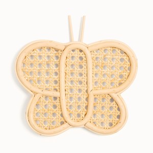 Butterfly wall art modern hand-crafted hanging arts for walls natural webbing rattan butterflies - Product Image 1