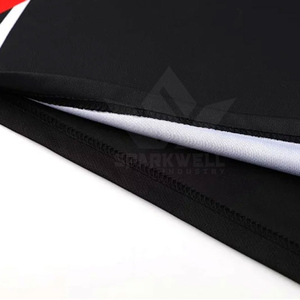 Conjunto de Camiseta de Fútbol con Cuello en V Negra para Hombre, Manga Corta, Absorbe la Humedad, 100% Poliéster, Cintura Elástica, Ropa Deportiva de Verano para Adultos - Product Image 4