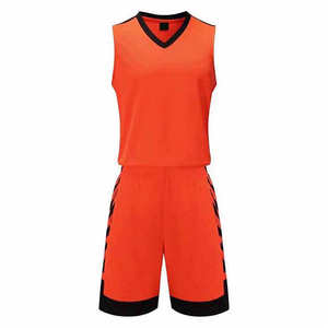 Uniforme de Baloncesto Naranja de la Mejor Calidad al por Mayor, Nuevo Diseño Personalizado 100% Poliéster, Jersey y Pantalones Cortos Transpirables - Product Image 1
