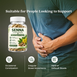 Capsules de Séné 100% Pur Marque Blanche 500mg, 60 Comprimés – Complément Premium à Base de Poudre de Feuilles de Séné pour le Soutien Digestif - Product Image 3