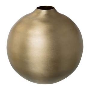 Petits vases décoratifs métalliques pour fleurs, finition or champagne durable, vase sphérique pour salon et bureau - Product Image 1