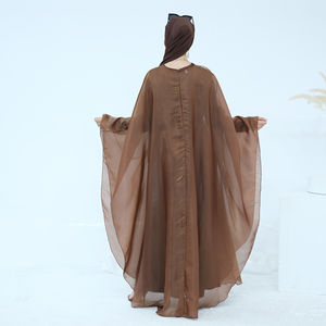 Robe Abaya Musulmane OEM pour Femme, Ensemble 2 Pièces, Style Dubaï Élégant, Mode Islamique Modeste, Robe Papillon Décontractée pour Femme Musulmane - Product Image 4