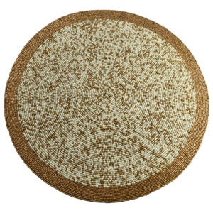 Set de table arrondi au design thème rustique avec perles pour la décoration intérieure, la vaisselle, la table à manger, les fêtes et les mariages - Product Image 1