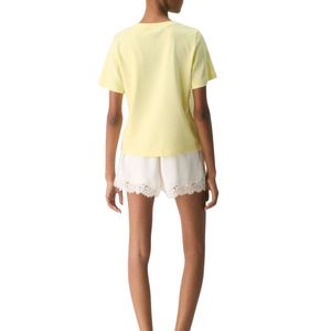 T-shirt en coton pour femme, décontracté, doux, confortable, à manches courtes, col rond, basique, fabricant OEM ODM, vente en gros personnalisée en vrac - Product Image 2