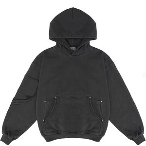 เสื้อฮู้ดผ้าฟลีซคอตตอนแท้ 100% กันน้ำสำหรับฤดูหนาว มีกระเป๋า สำหรับผู้ชาย สไตล์ใหม่ - Product Image 1