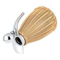 Pichet en rotin design avec couvercle à clip, idéal pour la décoration intérieure, le service d'eau et de boissons, fabriqué à la main en Inde