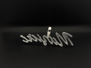 Ice Legacy Custom Iced Diamond Gravity Pendant Mazari Stainless Steel <b>Silver</b> Gold Plated Hiphop Charm Unisex Gift Letter Style - Product Image 2