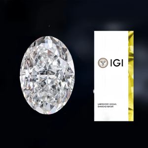Diamante cultivado en laboratorio con corte ovalado certificado por IGI, color D, claridad VVS, HPHT/CVD, diamante sintético suelto para la fabricación de joyas, precio al por mayor. - Product Image 1