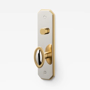 Trending Brass Rectangle Back Plate Knob Modern Design Durable Metal Furniture <b>Hardware</b> for <b>Wardrobe</b> Drawer Doors Antirust - Product Image 2
