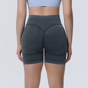 High Waist Seamless Knitted <b>Shorts</b> For <b>Men</b> Solid Color <b>Elastic</b> <b>Waistband</b> Sporty Style Quick Dry Breathable Spandex Polyester - Product Image 4