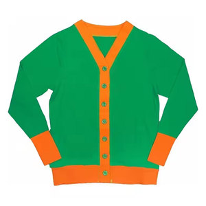 Make Your Custom Good Quality Casual V-Neck for Sorority/Fraternity/Schools/Colleges/Universities Logo Knitted <b>Cardigans</b> <b>Sweater</b> - Product Image 1