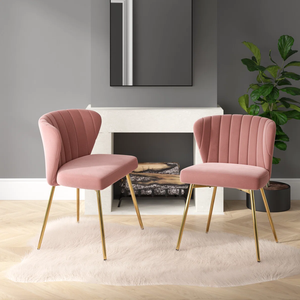 Contemporary Solid & Manufactured Wood Metal Velvet Foam <b>Dining</b> <b>Chair</b> for Home Office and <b>Dining</b> Model MD09 Vietnam Origin - Product Image 1