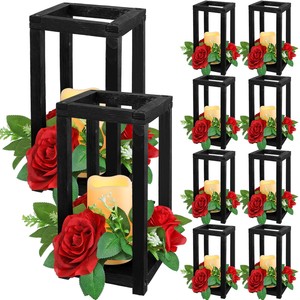 Black Redwood Decorative <b>Lanterns</b> Wholesale | Handcrafted Wooden <b>Lanterns</b> India - Product Image 1