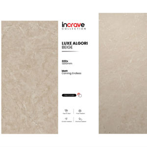 กระเบื้องพอร์ซเลนลายแกะสลักหรูหรา ขนาดใหญ่ 600x1200 มม. พื้นผิวพรีเมียม สำหรับตกแต่งผนังและพื้นภายในและภายนอกอาคารทันสมัย - Product Image 1