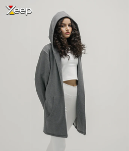 XEEP Customize Winter Casual Jersey Knitted Heat-Transfer Printed Hooded Hoodies <b>Men</b> Front Logo Pocket Breathable Quick-Dry - Product Image 4
