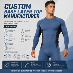 Private Label Wholesale Unisex Spandex/Polyester <b>Long</b> <b>Sleeve</b> <b>Compression</b> <b>Shirt</b> Breathable Thumbhole Cuff Design Seamless Knit - Product Image 6