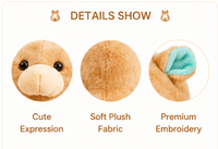 Peluche Kangourou en Velboa, Animal en Peluche Doux, Coussin Réconfortant pour Bébé, Fauna Australien Mignon, Lavable, Cadeau Personnalisé OEM