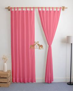 Juego de cortinas de algodón elegantes de alta calidad, lisas y de color sólido, para decoración del hogar y hoteles, cortinas para ventanas y puertas. - Product Image 2