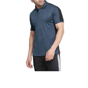 T-shirt de sport pour homme respirant à coupe classique, col montant, séchage rapide, haute élasticité, en polyester, idéal pour l'entraînement et les activités de plein air - Product Image 2