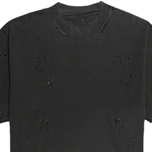 Nouveautés T-shirt classique léger et oversize effet vieilli 100% coton couleur unie devant manches courtes écologique - Product Image 3