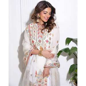 Conjunto de Top y fondo de mujer de diseñador con Dupatta para ropa de fiesta - Product Image 4