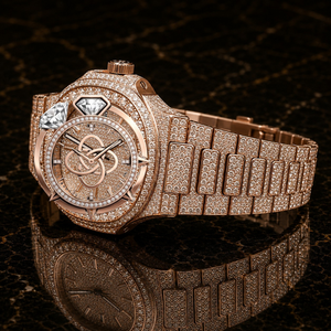 Montre pour homme en acier inoxydable de luxe, style hip-hop antique, avec diamants en moissanite, quartz analogique, bracelet de 20 mm - Product Image 2