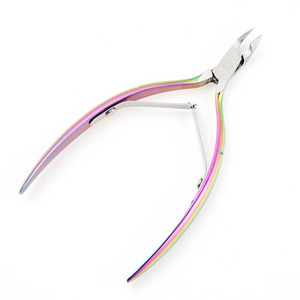 Cortacutículas de Acero Inoxidable, Cortador de Piel Muerta, Herramienta de Manicura y Pedicura de Metal Arcoíris, Pinza de Belleza - Product Image 2