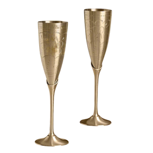 Handcrafted Pure Copper Designer Wine <b>Goblet</b> Set Antique Embossed Flower Champagne Flute With Brass Stand For Luxury Home - Product Image 3
