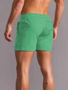 Nouveaux shorts personnalisables pour hommes, style hip-hop, respirants, décontractés, pour la gym, la plage, sous-vêtements, motif uni, logo personnalisé - Product Image 4