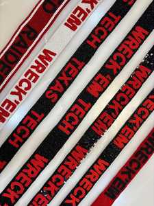 Custom Beaded Texas <b>Tech</b> Party Gameday Stadium <b>Bag</b> Strap with Wreck 'Em Red Raiders Design - Product Image 1