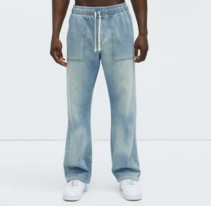 High Street Wear Boys Vintage Washed Fade <b>Men</b> <b>Jeans</b> Casual Streetwear Baggy Pants Unisex Oversized Loose Denim <b>Jeans</b> Pants - Product Image 1