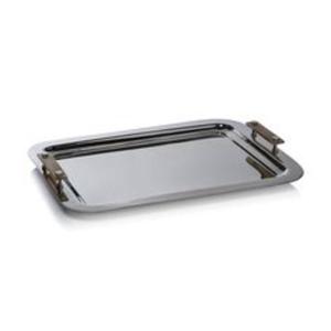 Elegante bandeja de acero inoxidable, perfecta para servir bocadillos, postres, comidas, bebidas, aperitivos, catering, buffets y cenas. - Product Image 5