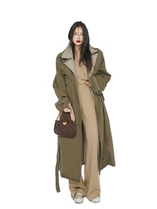 Nouveau manteau long d'hiver doux et chaud de luxe pour femmes, élégant kimono long, col à revers, véritable laine, manteau en cachemire pour femmes avec ceinture - Product Image 3