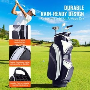 Bolsa de Golf de Nylon Premium de 36 Bolsillos con 14 Divisores Organizadores, Asas y Acceso Conveniente a Palos y Pelotas de Golf - Product Image 3