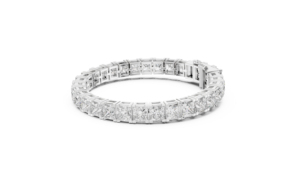 10Kt White <b>Gold</b> Princess Cut Diamond Bracelet 31 Stones 24.28Ct High Jewelry Luxury Couture Statement Bridal Party Wear Luxe - Product Image 2