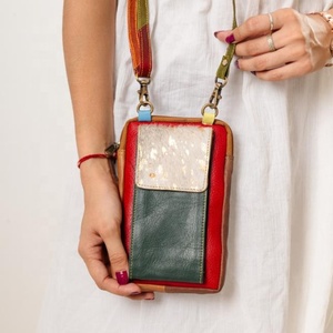 Luxury Exotic Design Cowhide Genuine Leather Women's <b>Small</b> Crossbody <b>Handbag</b> Carved Mobile Phone Pocket Western Hair Hide Style - Product Image 1