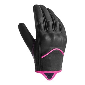 Guantes de Motociclismo de Cuero con Protección de Fibra de Carbono en los Nudillos, Diseño Ventilado, Agarre Antideslizante, para Deportistas, Gimnasio y Actividades al Aire Libre - Product Image 1