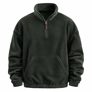 Custom Quarter Zip Sweatshirt OEM ODM Manufacturer | Wholesale Half Zip Pullover Supplier | Private Label Custom Logo Fleece - Product Image 1