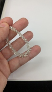 Cuentas de Diamante Blanco AAA+ en Forma de Briolette de 2.53mm, Piedras Preciosas Sueltas Facetadas en Forma de Lágrima, Suministros para Joyería Fina - Product Image 3
