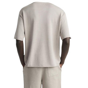 Conjunto de Camiseta y Pantalones Cortos de Verano para Hombre, Estilo Casual, con Estampado DTG, Lavado Ácido, Efecto Rasgado y Desgastado, Personalizado - Product Image 3